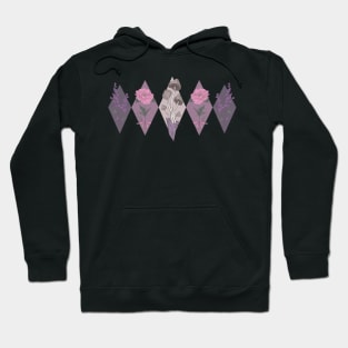 Flower and Mushrooms Peonies Lilac Hoodie